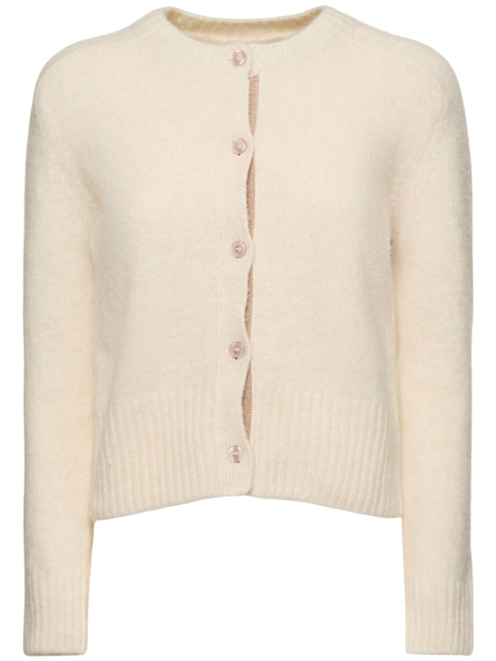 Soeur: Lyne wool blend knit cardigan - women_0 | Luisa Via Roma