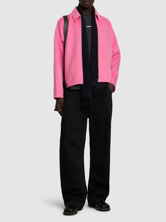 Acne Studios: Zipped wool casual jacket - men_1 | Luisa Via Roma