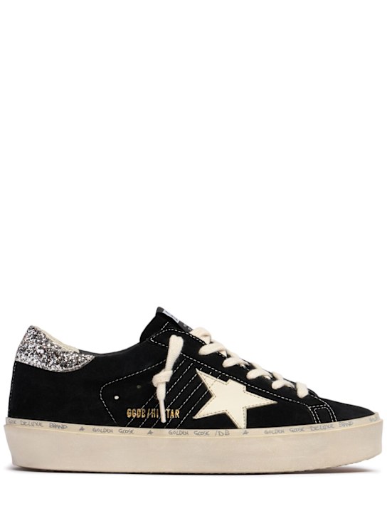 Golden Goose: 30mm Hi Star suede blend sneakers - Black - women_0 | Luisa Via Roma