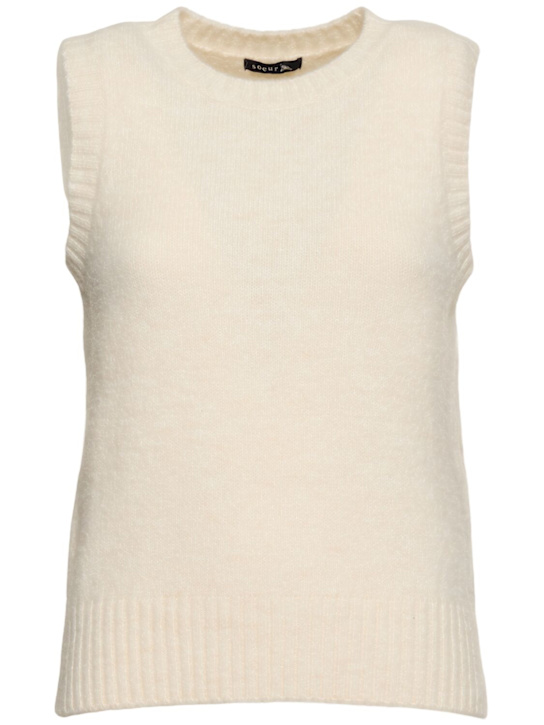 Soeur: Namaste wool blend knit vest - women_0 | Luisa Via Roma