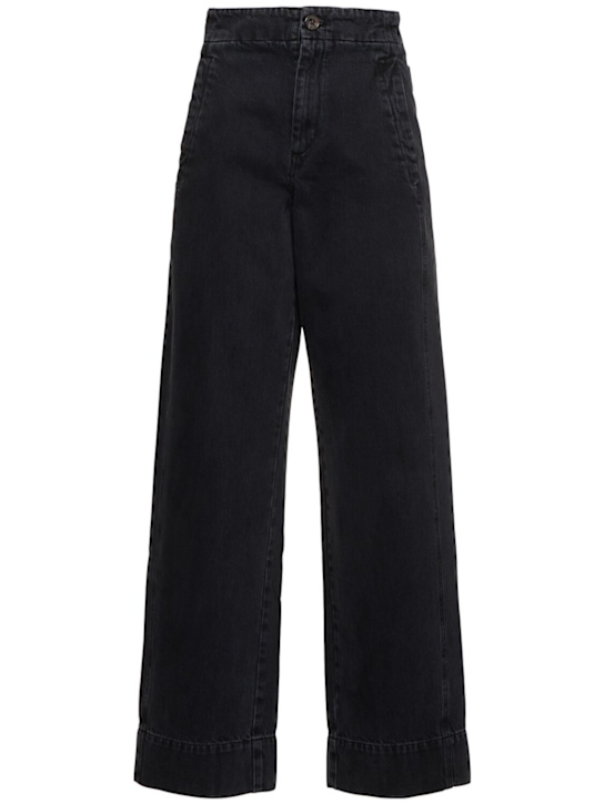 Soeur: Waldo high waist cotton denim jeans - women_0 | Luisa Via Roma