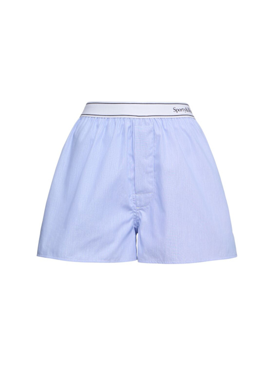 Sporty & Rich: Serif logo boxer shorts - women_0 | Luisa Via Roma