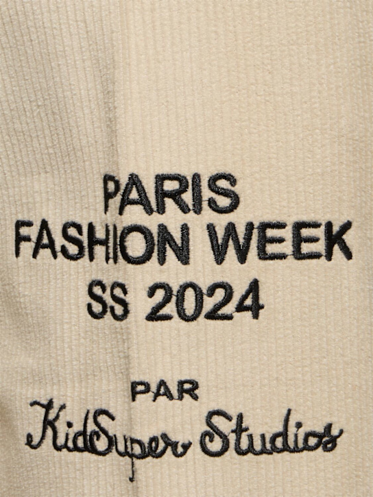 KidSuper Studios: How to Find an Idea printed pants - Beige - men_1 | Luisa Via Roma