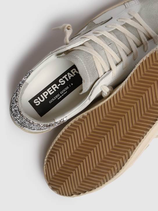 Golden Goose: 20毫米Super-Star皮革运动鞋 - White/Ice - women_3 | Luisa Via Roma
