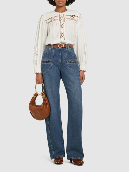 Marant Etoile: Valmira linen & cotton shirt - women_1 | Luisa Via Roma