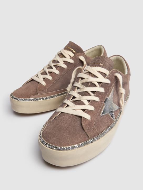 Golden Goose: 30毫米Hi Star麂皮运动鞋 - 煤灰色 - women_2 | Luisa Via Roma