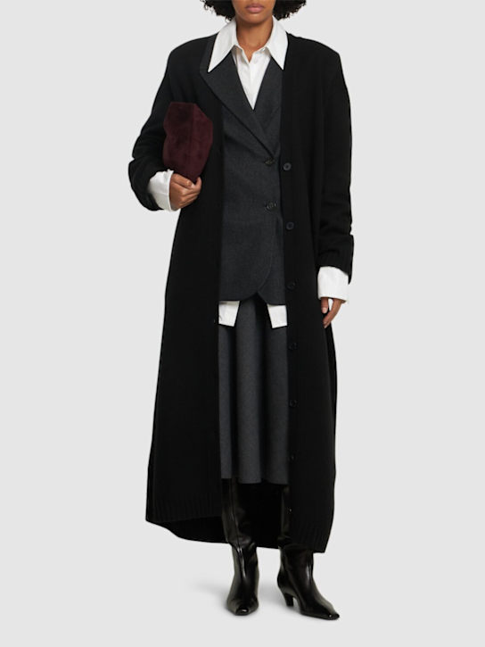 The Frankie Shop: Emi long knit cardigan - women_1 | Luisa Via Roma