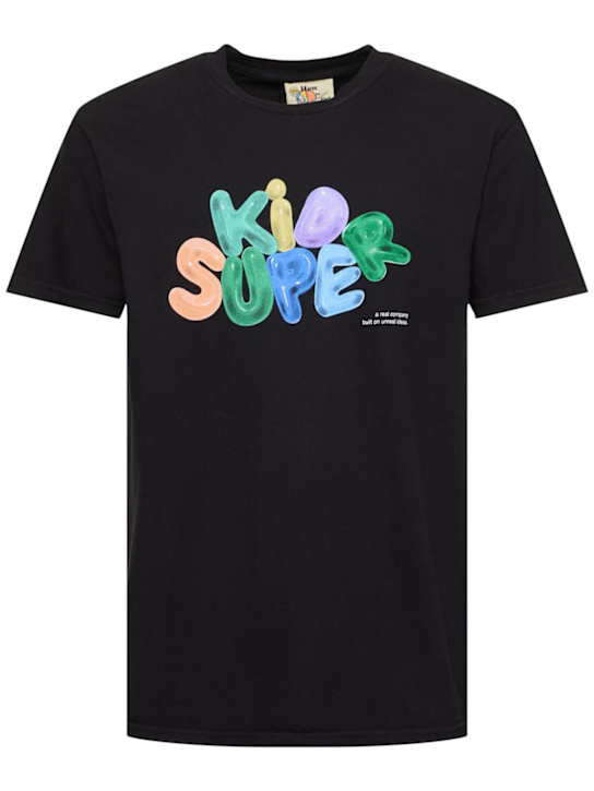 KidSuper Studios: Logo printed jersey t-shirt - men_0 | Luisa Via Roma