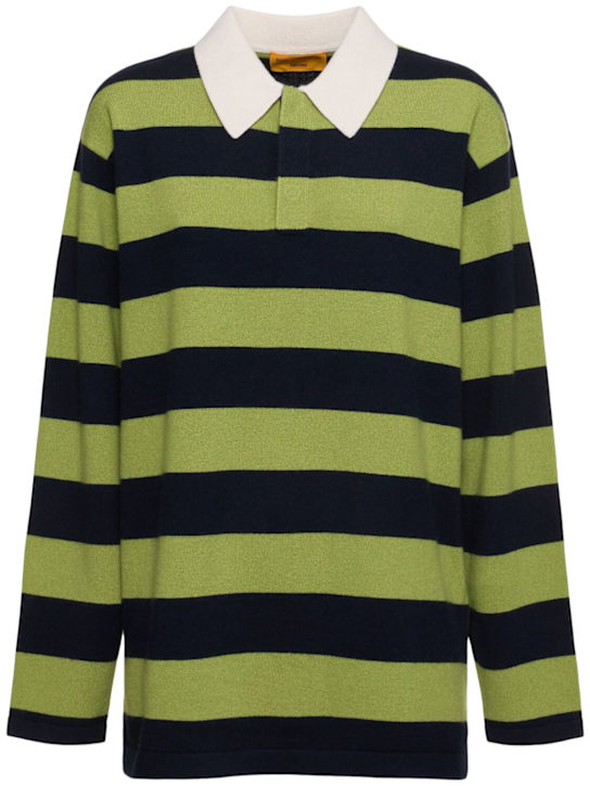 Guest In Residence: Striped cashmere polo shirt - women_0 | Luisa Via Roma