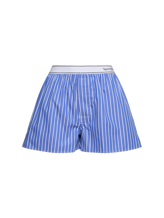 Sporty & Rich: Serif logo boxer shorts - women_0 | Luisa Via Roma