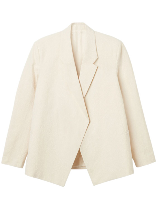 Bite Studios: Polus organic cotton & linen jacket - Ecru - women_6 | Luisa Via Roma