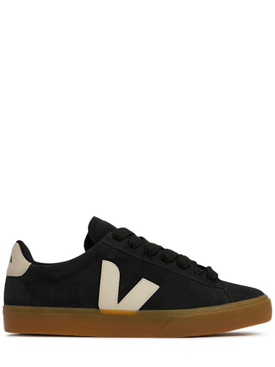 Veja: Sneakers Campo in camoscio - Nero - women_0 | Luisa Via Roma