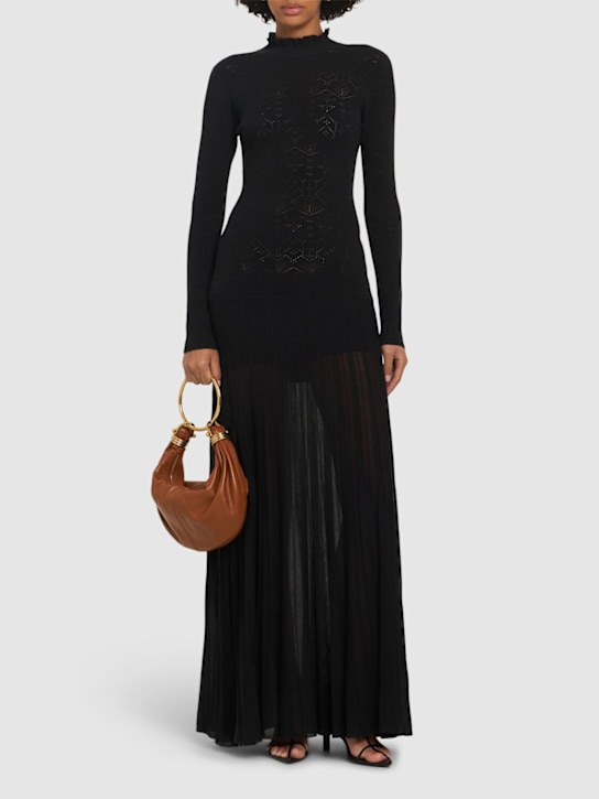 Isabel Marant: Robe longue en crêpe de coton mélangé Gisole - women_1 | Luisa Via Roma