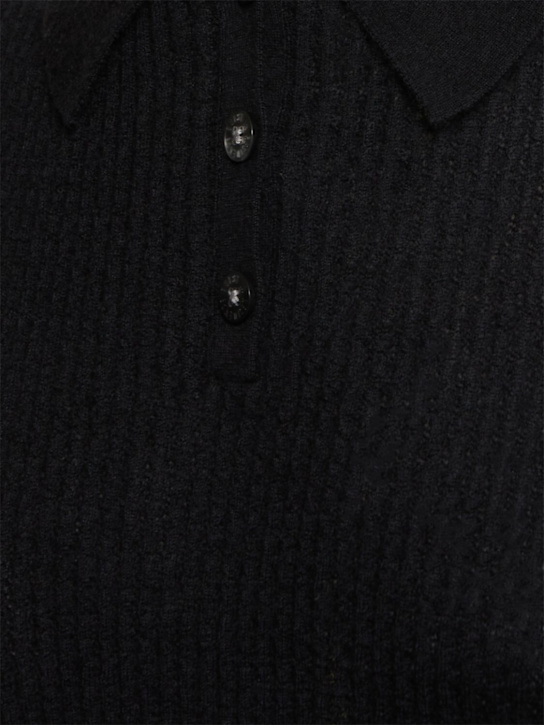 Guest In Residence: Shrunken cashmere polo - Black - women_3 | Luisa Via Roma