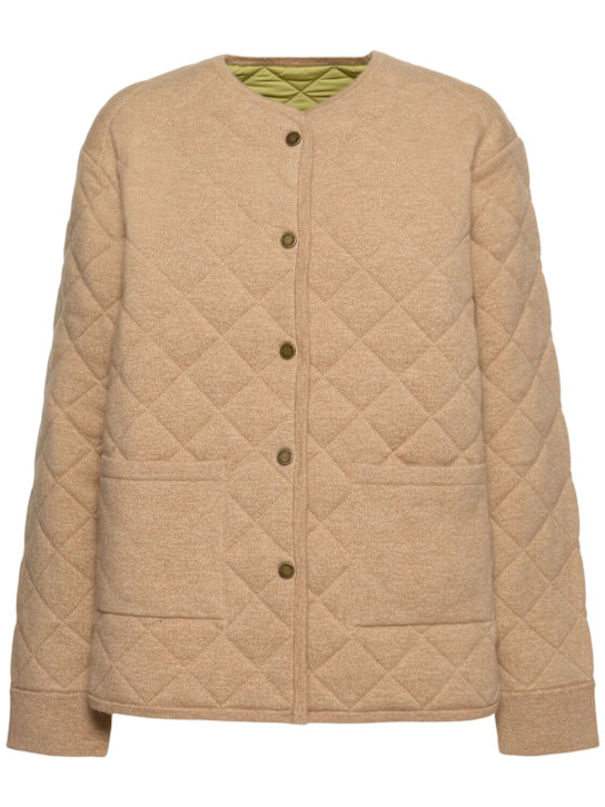 Guest In Residence: Quilted cashmere blend jacket - Beige - women_0 | Luisa Via Roma