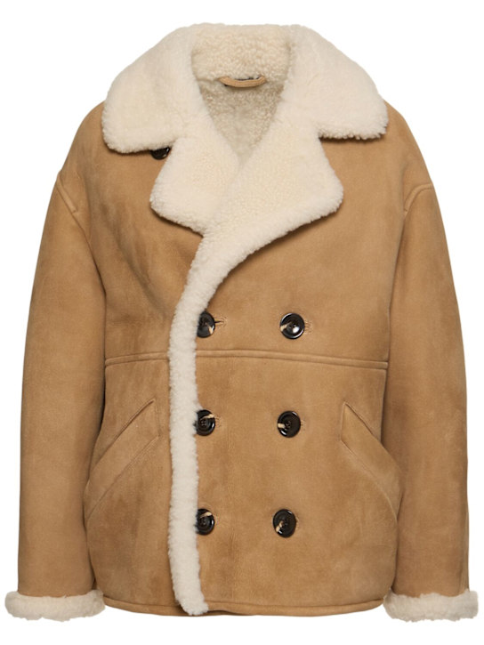 Soeur: Bonn shearling short coat - women_0 | Luisa Via Roma