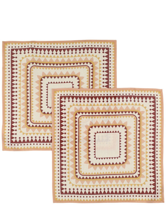 La Double J: Set of 2 large napkins - Pink - ecraft_0 | Luisa Via Roma