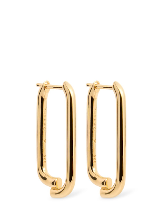 Otiumberg: Chaos Rectangle hoop earrings - Gold - women_0 | Luisa Via Roma