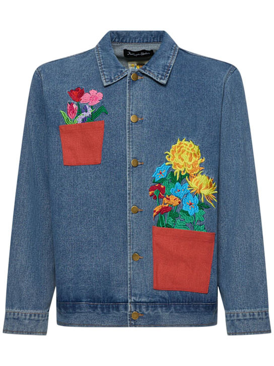 KidSuper Studios: Flower Pots denim jacket - men_0 | Luisa Via Roma