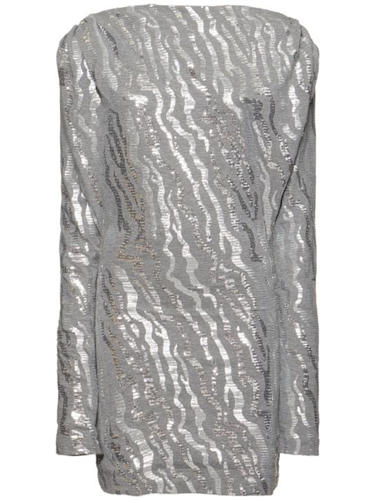 Rotate: Sequined mini dress - Grey/Silver - women_0 | Luisa Via Roma