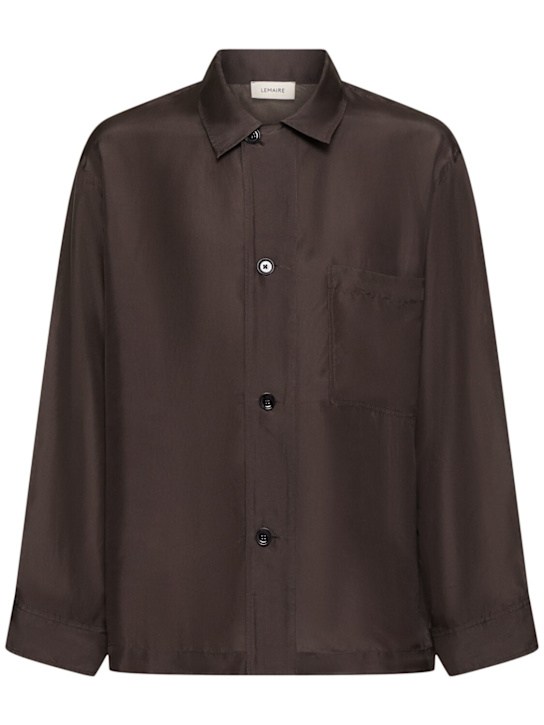 Lemaire: Silk pajama shirt - men_0 | Luisa Via Roma