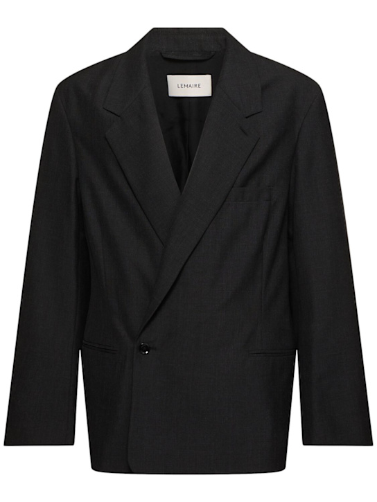 Lemaire: Maxi double breast jacket - men_0 | Luisa Via Roma