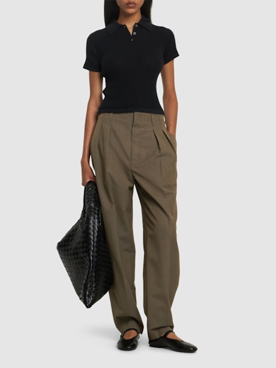 Guest In Residence: Shrunken cashmere polo - Black - women_1 | Luisa Via Roma