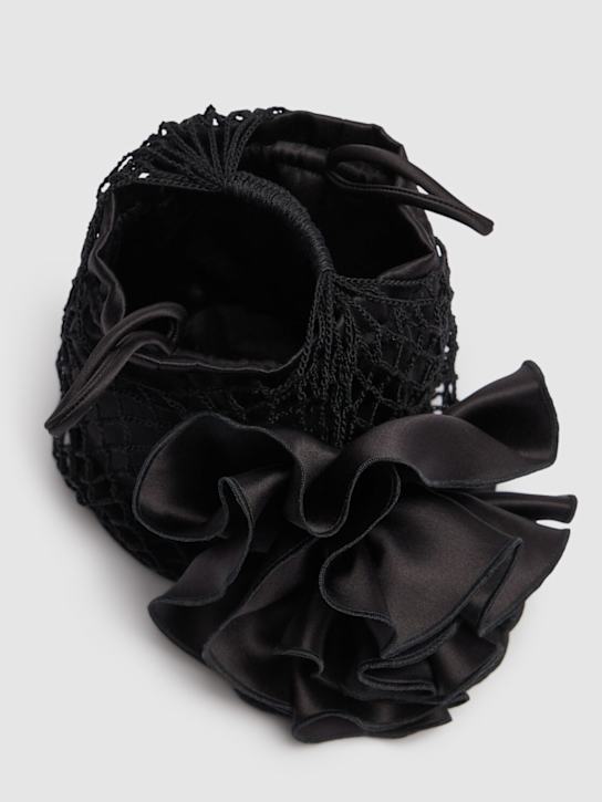 Magda Butrym: Small Devana crochet top handle bag - Black - women_5 | Luisa Via Roma