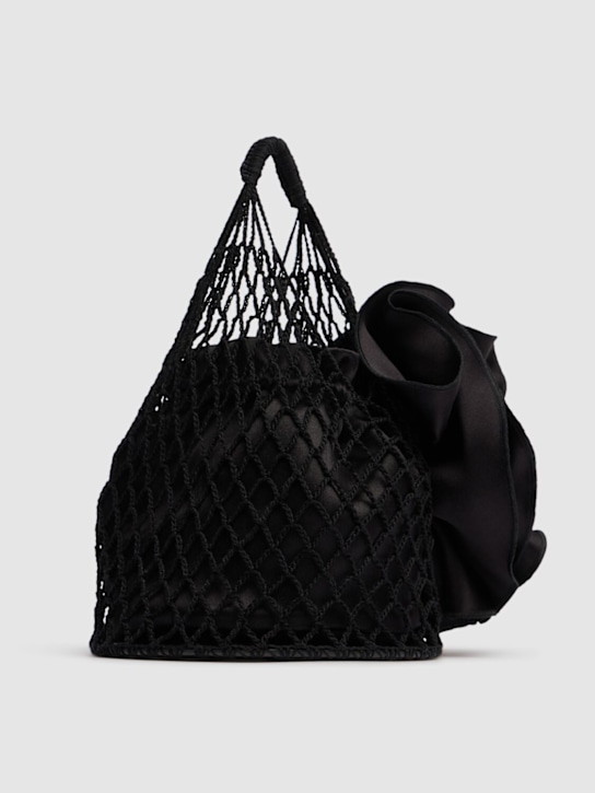 Magda Butrym: Small Devana crochet top handle bag - Black - women_4 | Luisa Via Roma