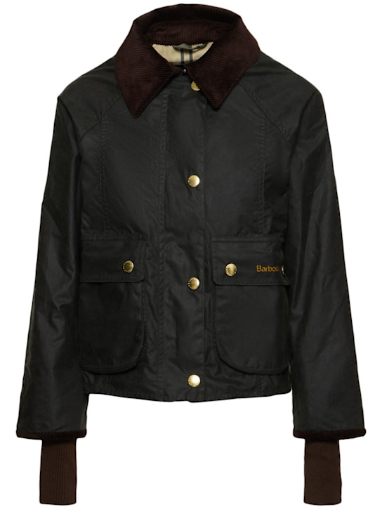 BARBOUR: Giacca corta Beadnell in cotone cerato - women_0 | Luisa Via Roma