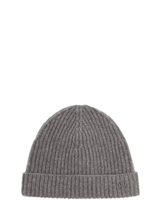 Tory Burch: Cashmere rib knit beanie - women_0 | Luisa Via Roma