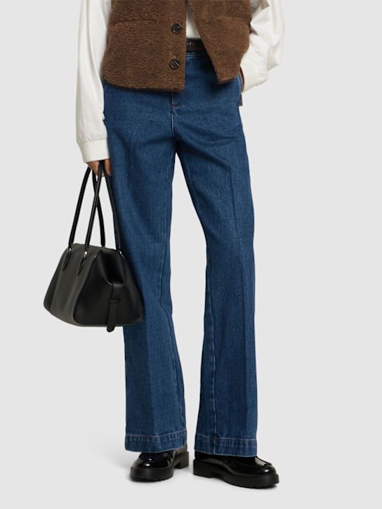 Tory Burch: 20mm Classic Lug brushed leather loafers - women_1 | Luisa Via Roma