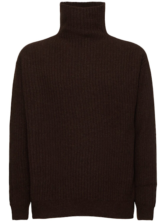 Lemaire: Felted high neck sweater - men_0 | Luisa Via Roma