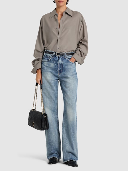 Nili Lotan: Mitchell high rise straight jeans - women_1 | Luisa Via Roma