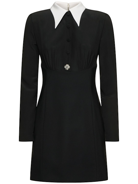 Versace: シルククレープデシンミニドレス - women_0 | Luisa Via Roma