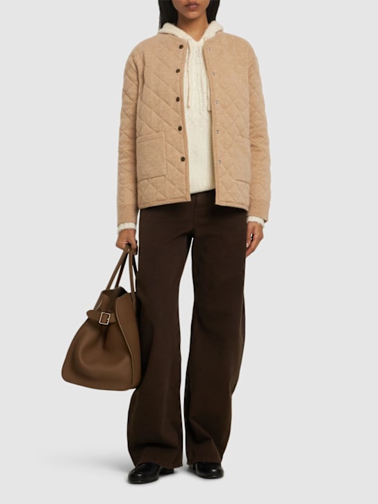 Guest In Residence: Quilted cashmere blend jacket - Beige - women_1 | Luisa Via Roma