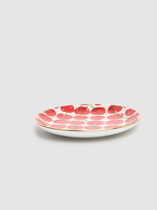 La Double J: Cherries Avorio mini plate - Red - ecraft_1 | Luisa Via Roma