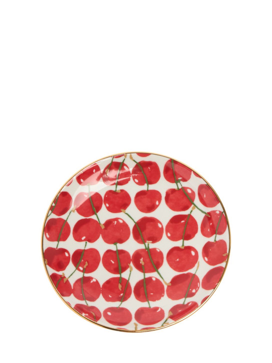 La Double J: Cherries Avorio mini plate - Red - ecraft_0 | Luisa Via Roma