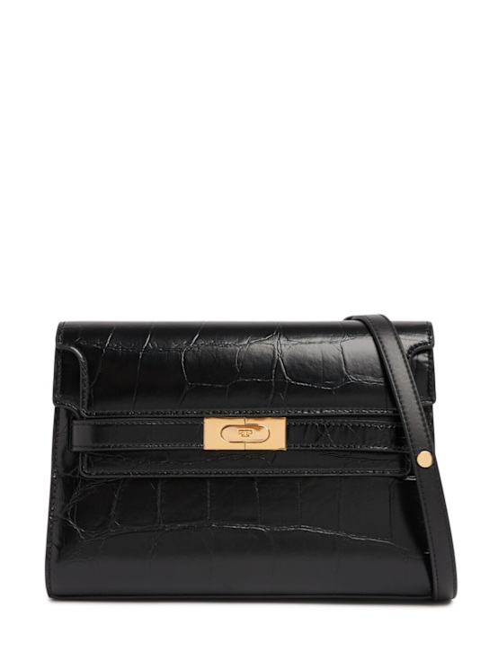 【Tory Burch】Lee Radziwill クロコエンボス ショルダーバッグ リー ラジウィル クロコエンボス スモールダブルバッグ