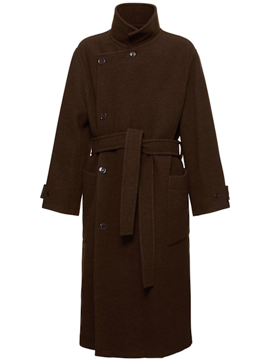 Lemaire: Wrap coat w/ contrast stitch - men_0 | Luisa Via Roma