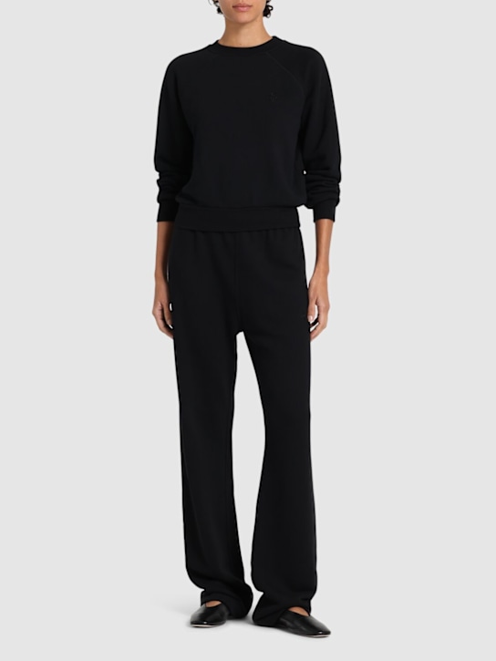 Éterne: Raglan cotton blend sweatshirt - Black - women_1 | Luisa Via Roma