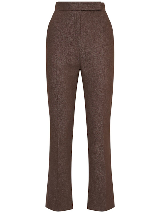 Max Mara: Galizia denim effect straight pants - women_0 | Luisa Via Roma