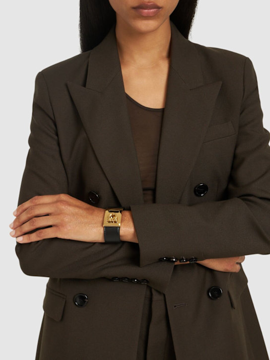 Ferragamo: Big Hug leather bracelet - women_1 | Luisa Via Roma