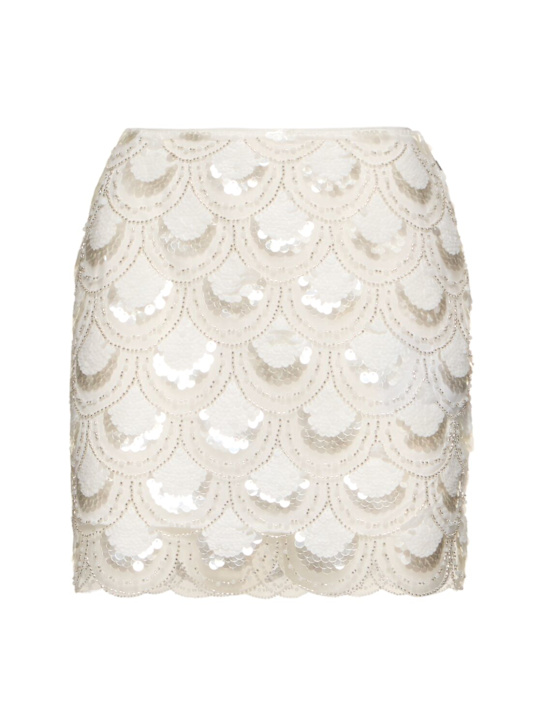 Rotate: Minigonna con paillettes - Bianco - women_0 | Luisa Via Roma