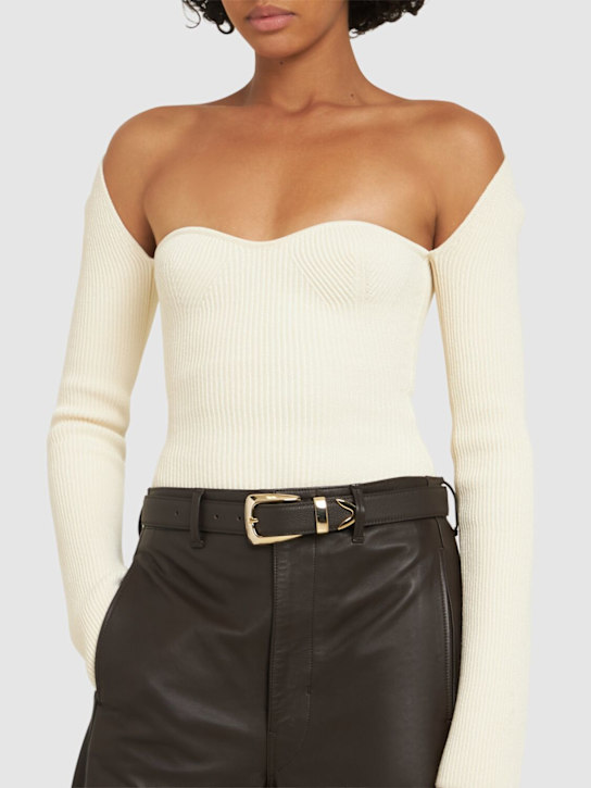 Khaite: Benny レザーベルト - women_1 | Luisa Via Roma