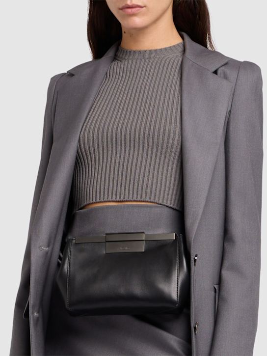Max Mara: Clasp leather belt bag - women_1 | Luisa Via Roma