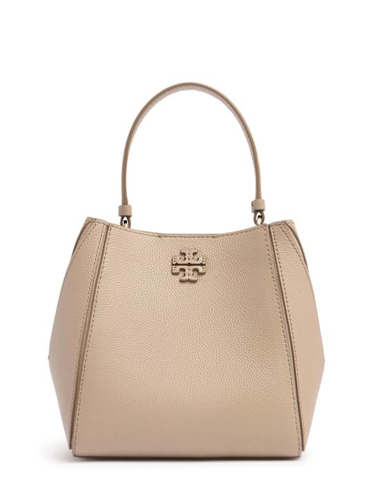 Tory Burch: Small McGraw leather bucket bag - women_0 | Luisa Via Roma