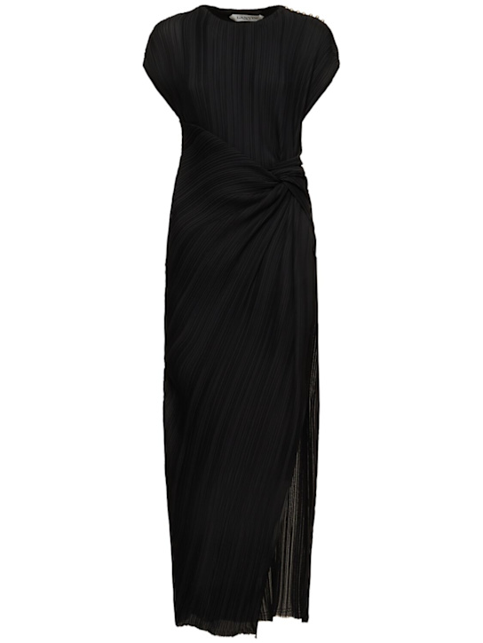Sleeveless maxi dress w/ gathered detail - Thumbnail 1
