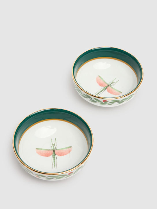 La Double J: Set of 2 Libellula snack bowls - Green - ecraft_1 | Luisa Via Roma