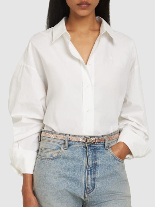 Diesel: B-1DR 15 Glittered faux leather belt - women_1 | Luisa Via Roma